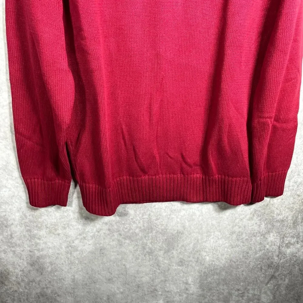 L.L. Bean Sweater Mens Size‎ Medium Tall Cotton Knit V-Neck Casual Office Work